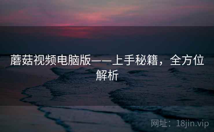 蘑菇视频电脑版——上手秘籍，全方位解析