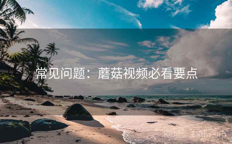 常见问题：蘑菇视频必看要点